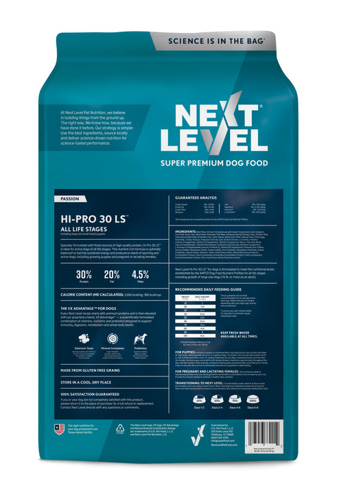 Next Level Hi-Pro 30 LS All Life Stages Dry Dog Food 1ea/50 lb