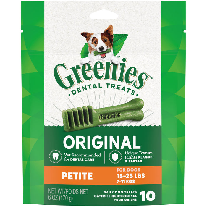 Greenies Dog Dental Treats Original, 1ea/6 oz, 10 ct, Petite