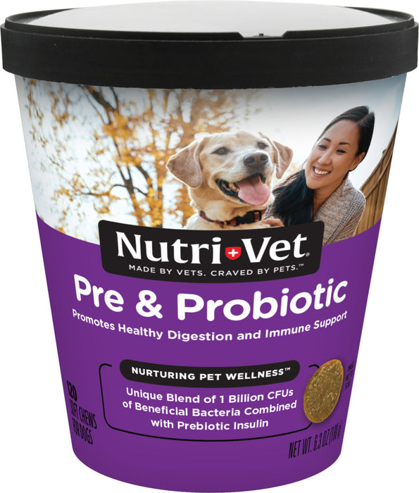 Nutri-Vet Pre and Probiotics Soft Chews for Dogs 1ea/120 ct