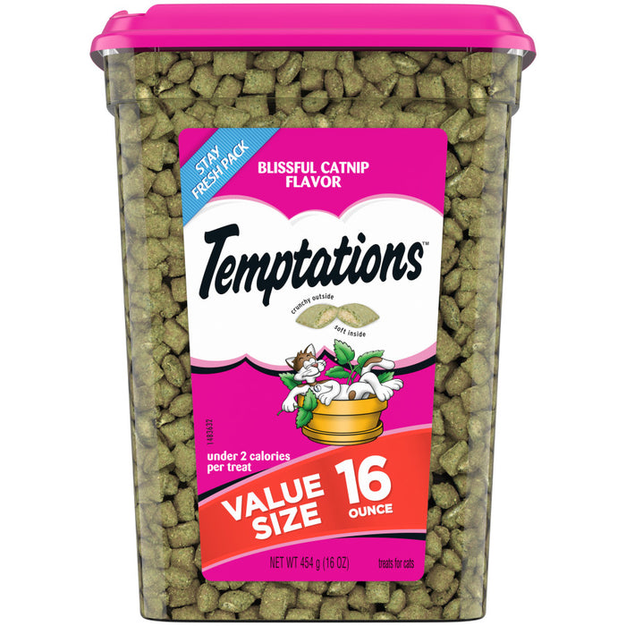 Temptations Classics Crunchy & Soft Adult Cat Treats Blissful Catnip, 1ea/16 oz