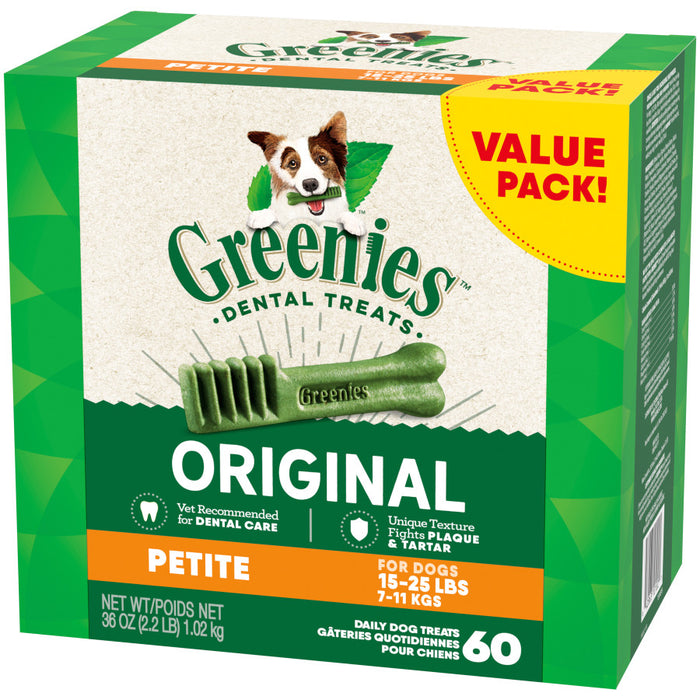 Greenies Dog Dental Treats Original, 1ea/36 oz, 60 ct, Petite