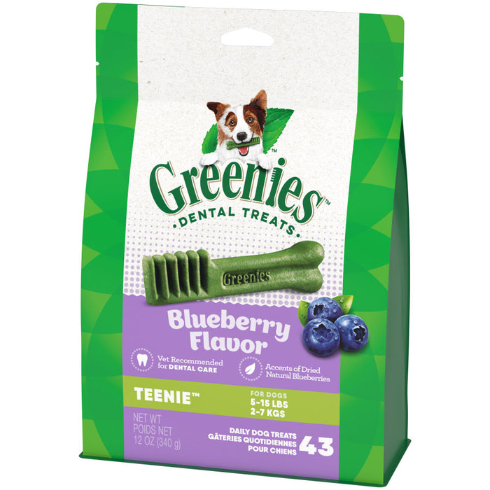 Greenies Dog Dental Treats Blueberry, 1ea/12 oz, 43 ct, Teenie