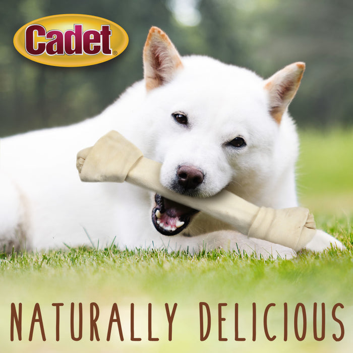 Cadet Beef Hide Knotted Dog Chews Individually Wrapped, 1ea/13-14 in