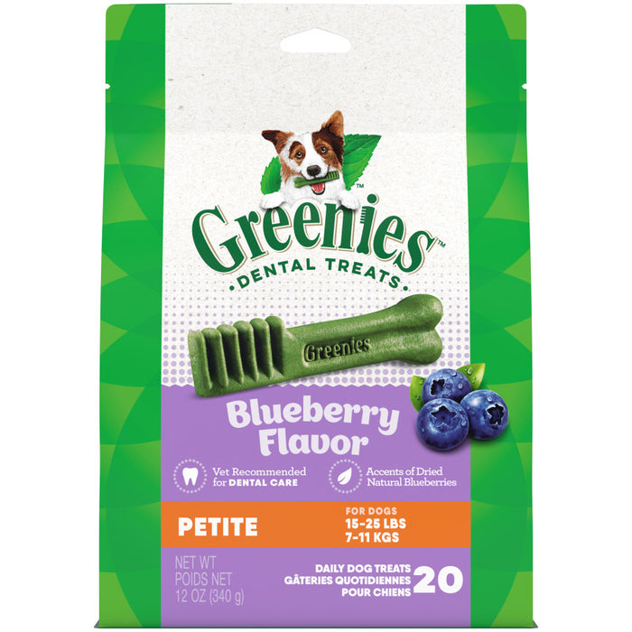 Greenies Dog Dental Treats Blueberry, 1ea/12 oz, 20 ct, Petite