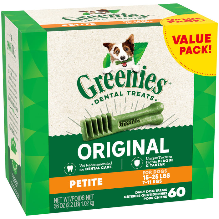 Greenies Dog Dental Treats Original, 1ea/36 oz, 60 ct, Petite