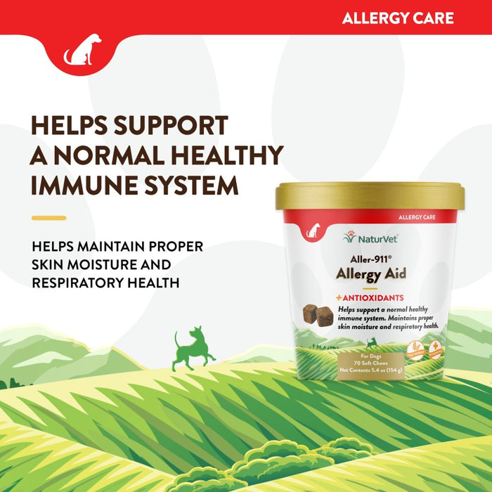 NaturVet Aller-911 Allergy Aid Plus Antioxidants Soft Chew 1ea/70 ct