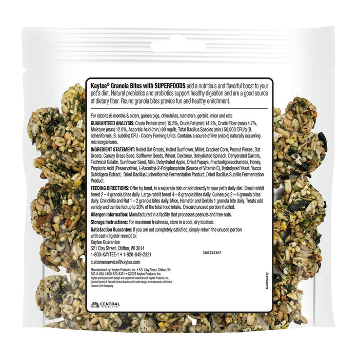 Kaytee Granola Bites with Superfoods Spinach and Carrot, 1ea/4.5 oz