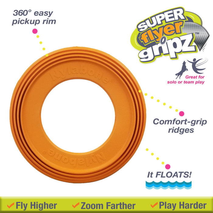 Nylabone Power Play Super Flyer Gripz Disc for Dogs 1ea