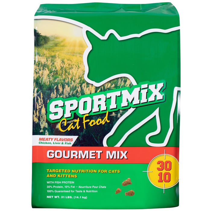 Sportmix Gourmet Mix Dry Cat Food Meaty Flavors, 1ea/31 lb