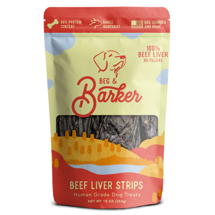 Beg & Barker Beef Liver Strip Dog Treats 1ea/10 oz