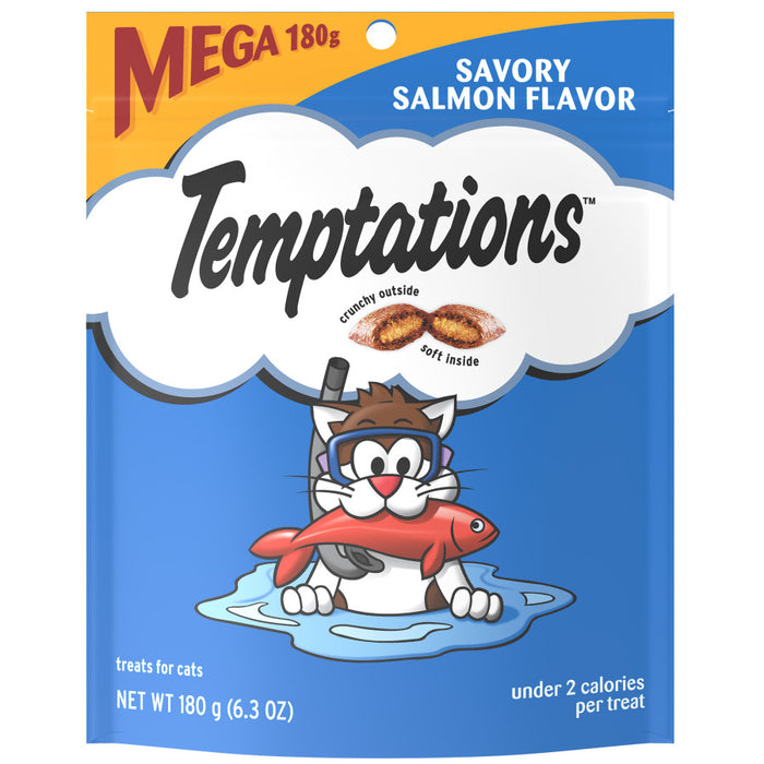 Temptations Classics Crunchy & Soft Adult Cat Treats Savory Salmon, 1ea/6.3 oz