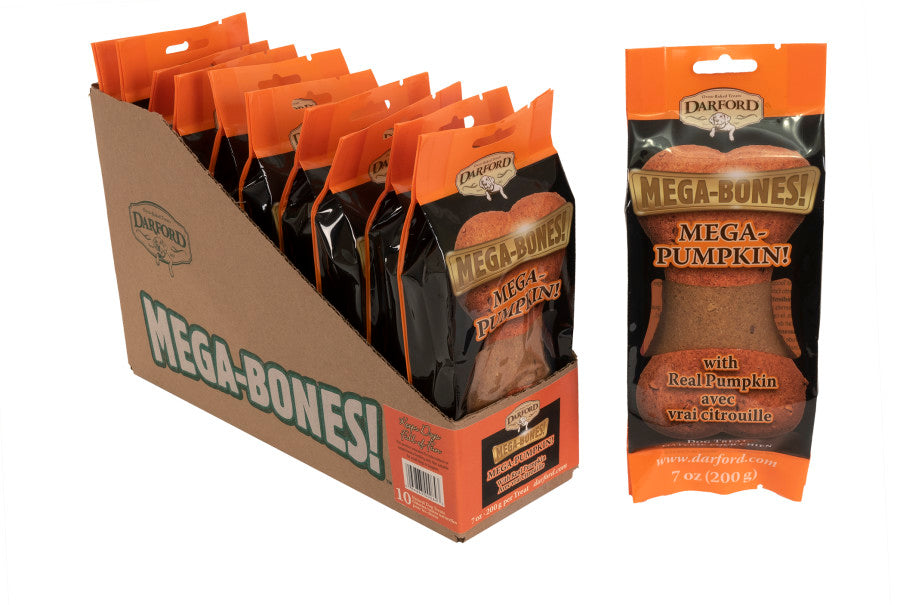 Darford Mega Bones Junior Dog Treat Pumpkin Regular, Pumpkin, 1ea/7 oz