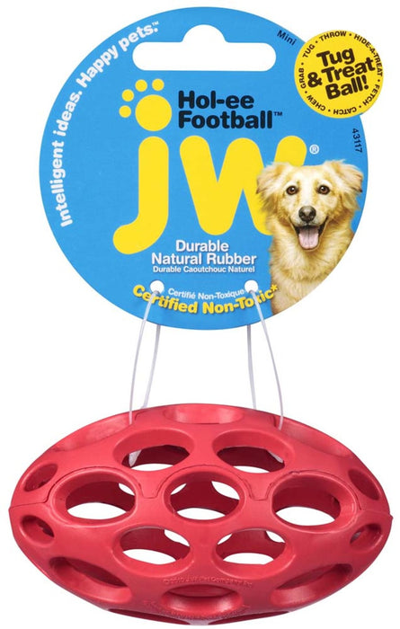 JW Pet Hol-ee Football Dog Toy Assorted, 1ea/Mini