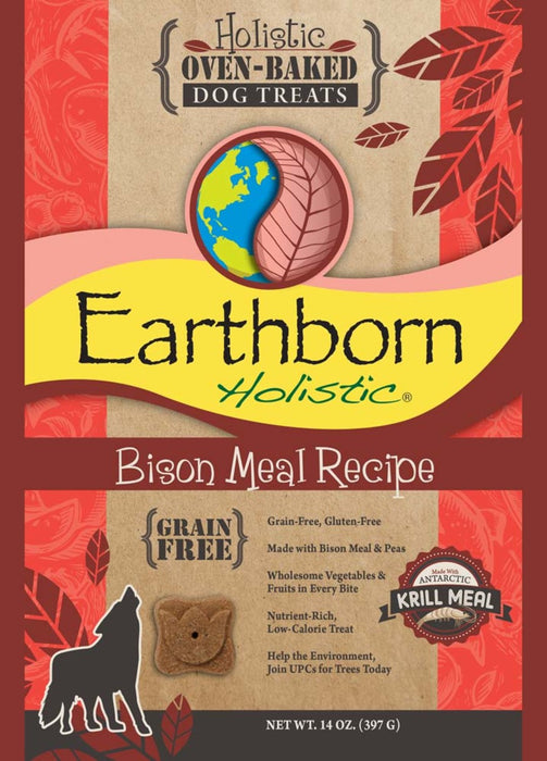 Earthborn Holistic Grain-Free Oven Baked Dog Treats Bison, 1ea/14 oz