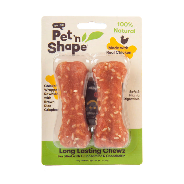 Pet 'N Shape Long Lasting Chewz Bone 1ea/4 in, 2 pk