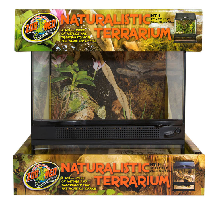 Zoo Med Naturalistic Terrarium Black, Clear, 1ea/12 In X 12 In X 12 in