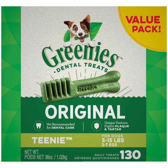 Greenies Dog Dental Treats Original, 1ea/36 oz, 130 ct, Teenie