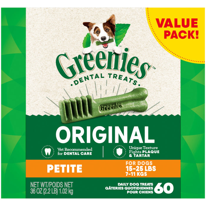 Greenies Dog Dental Treats Original, 1ea/36 oz, 60 ct, Petite