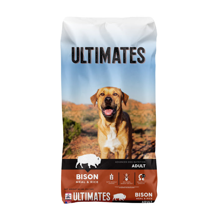 Ultimates Dry Dog Food Bison & Rice, 1ea/28 lb