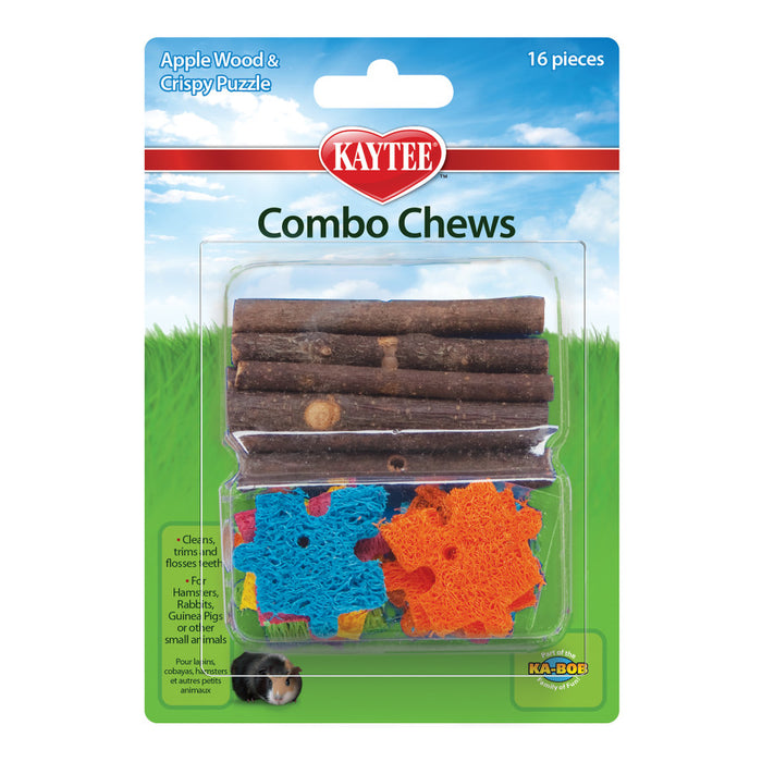 Kaytee Combo Chews, Apple Wood And Crispy Puzzle 1ea/4.5 in X 6.5 in X 1.25 in