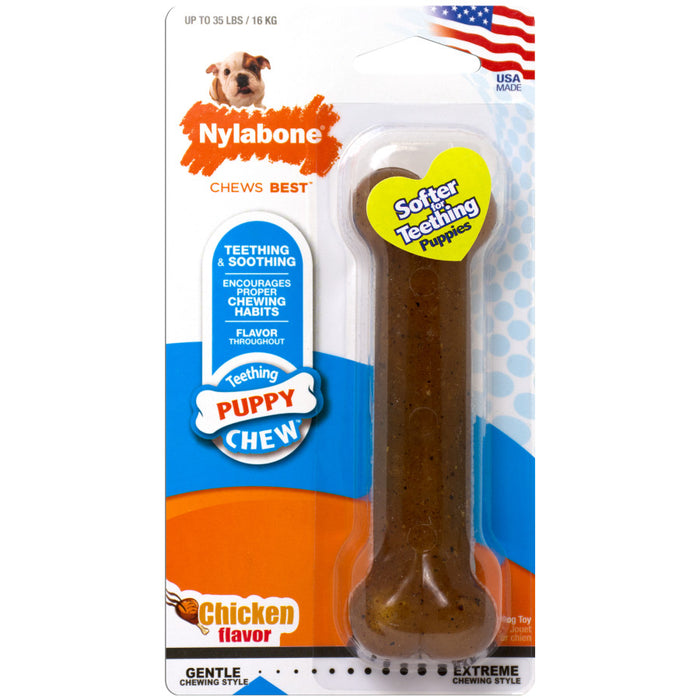 Nylabone Just for Puppies Teething Chew Toy Classic Bone, 1ea/Medium - Up To 35 lb