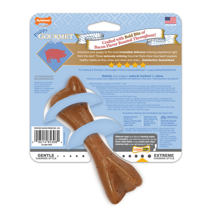 Nylabone Puppy Gourmet Style Strong Chew Toy 1ea/SMall - Up To 25 lb