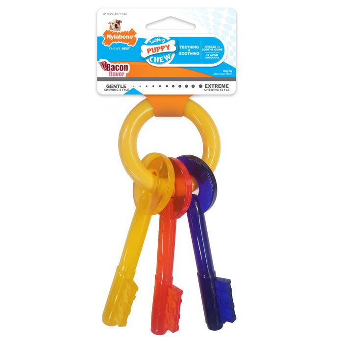 Nylabone Just for Puppies Teething Chew Toy Keys Chew Toy Keys, 1ea/SMall - Up To 25 lb