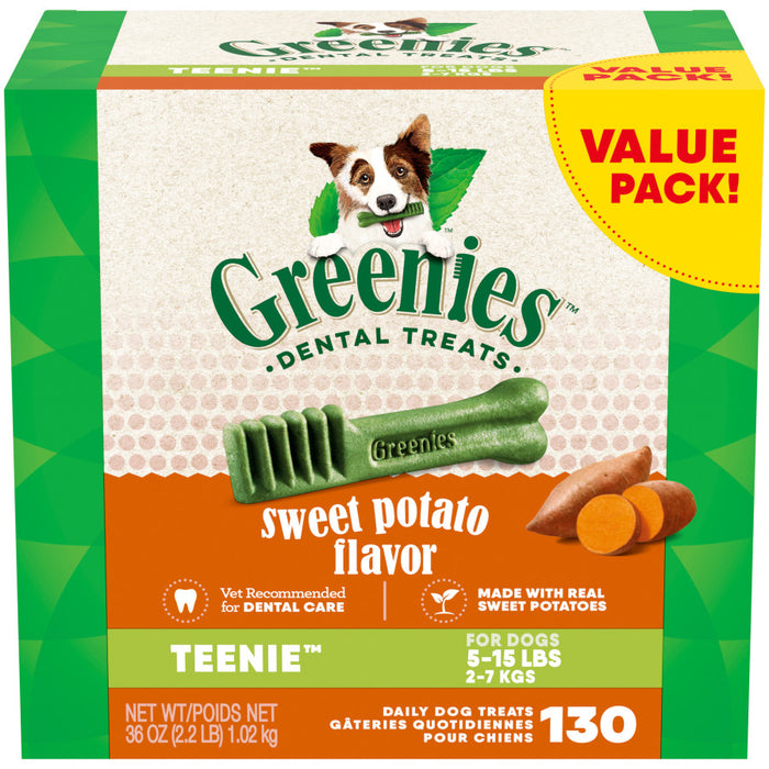 Greenies Dog Dental Treats Sweet Potato, 1ea/36 oz, 130 ct, Teenie