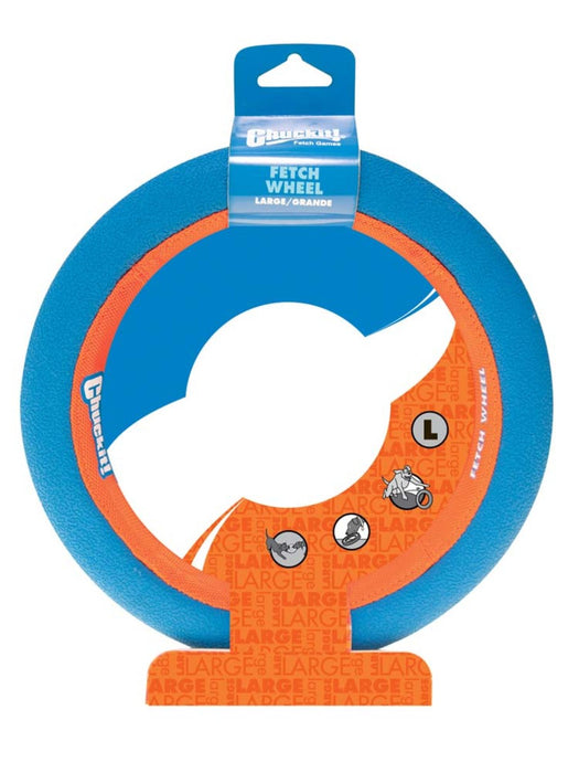 Chuckit! Fetch Wheel Dog Toy Blue/Orange, 1ea/LG