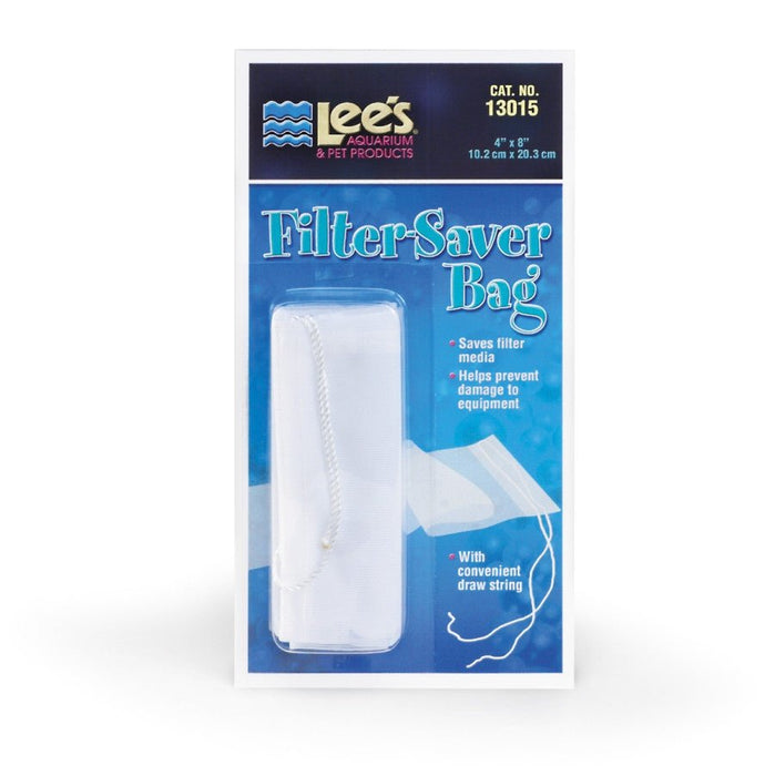 Lee's Aquarium & Pet Products Filter Saver Bag White, 1ea/4 In X 8 in