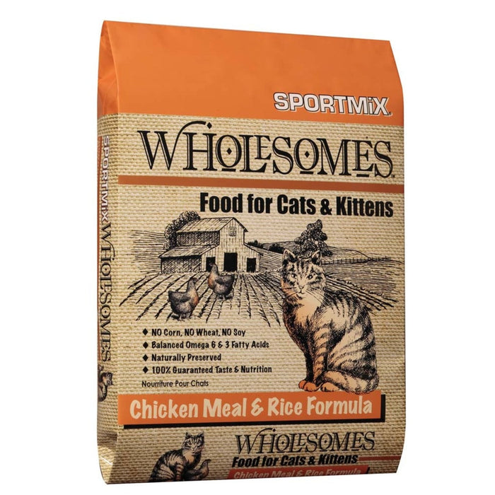 Wholesomes Dry Cat Food Chicken Meal & Rice, 1ea/15 lb