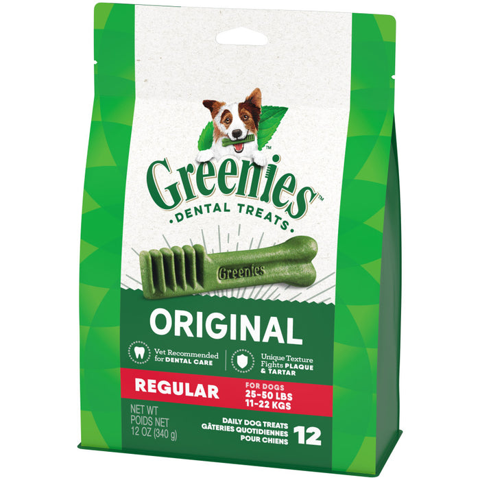 Greenies Dog Dental Treats Original, 1ea/12 oz, 12 ct, Regular