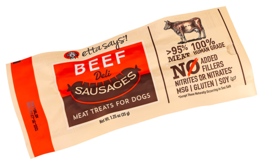 Etta Says! Sausage Link Dog Treats Beef, 12ea/1.25 oz