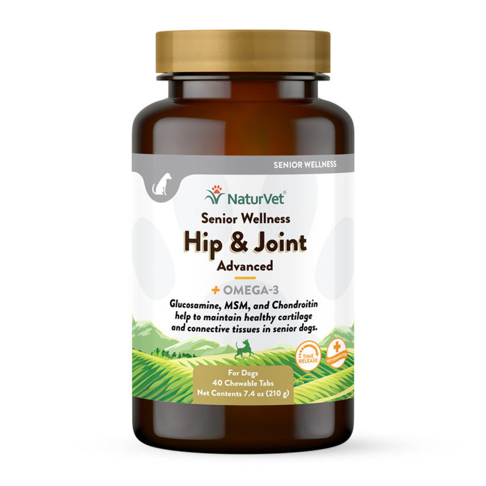 NaturVet Senior Wellness Hip & Joint Advanced Chewable Tabs 1ea/40 ct