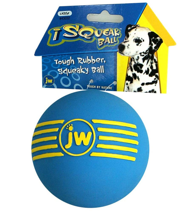 JW Pet iSqueak Ball Dog Toy Assorted, 1ea/LG