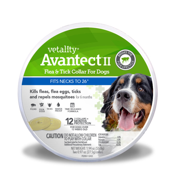 Vetality Avantect II Flea & Tick Collar for Dogs 1ea/26 in, 2 ct