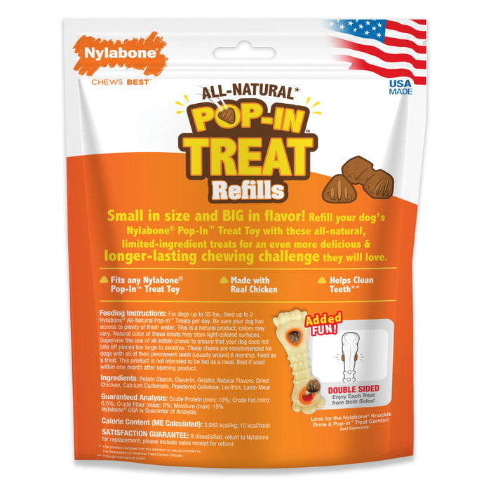 Nylabone All-Natural Pop-In Dog Treat Refills Pop-In, 1ea/30 pk