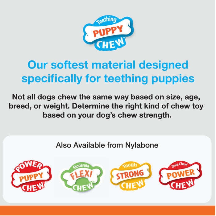 Nylabone Just for Puppies Teething Chew Toy Classic Bone, 1ea/SMall - Up To 25 lb