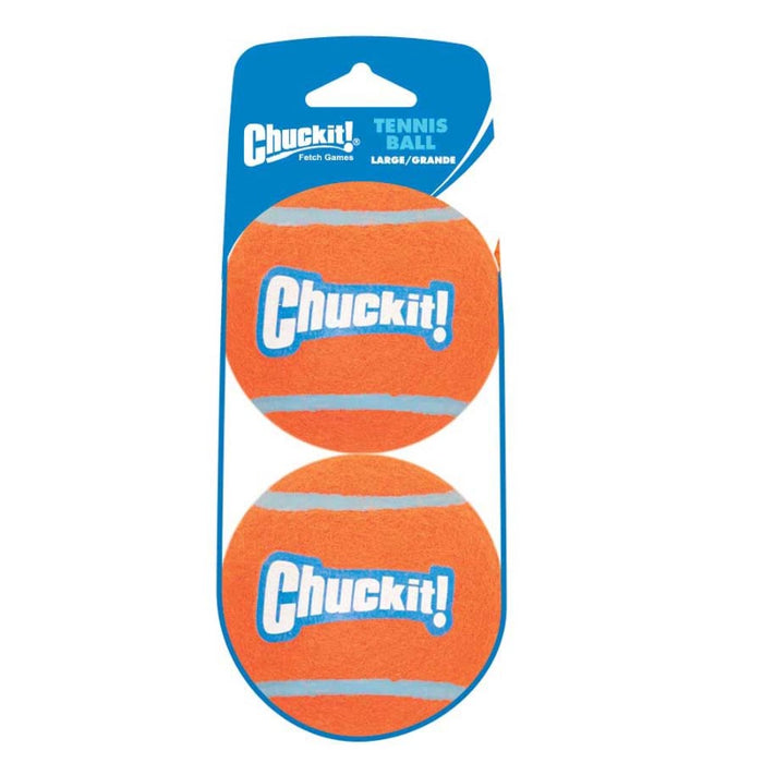 Chuckit! Tennis Ball Dog Toy Shrink Sleeve Orange/Orange, 1ea/LG, 2 pk