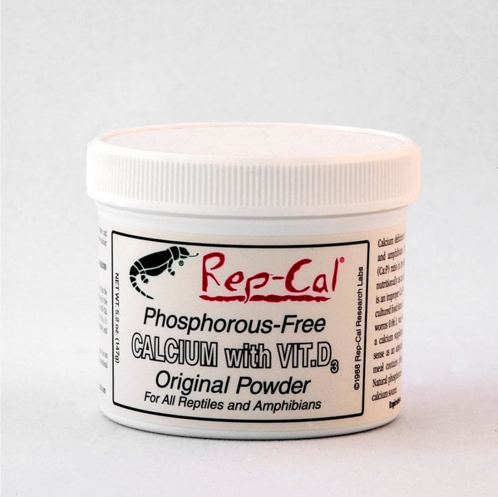 Rep-Cal Research Labs Phosphorous-Free Calcium with Vitamin D3 Original Powdered Supplement 1ea/5.5 oz