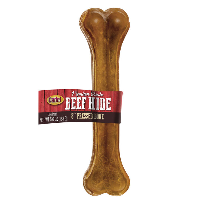 Cadet Premium Grade Pressed Beef Hide Bones 1ea/8 in, 1 pk