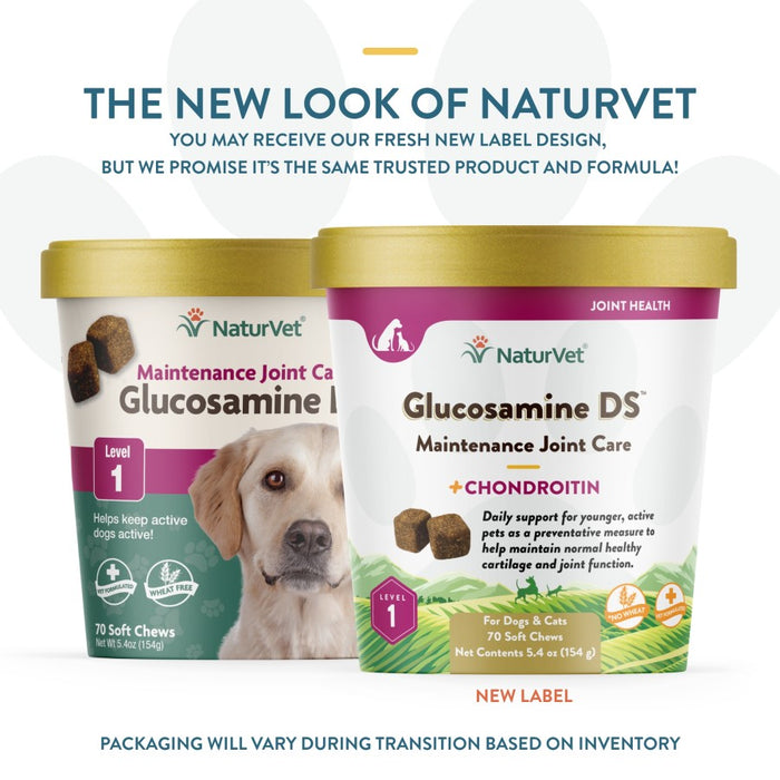 NaturVet Glucosamine-DS Level 1 Soft Chew 1ea/70 ct