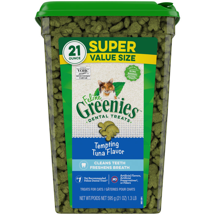 Greenies Feline Adult Cat Dental Treats Tempting Tuna, 1ea/21 oz