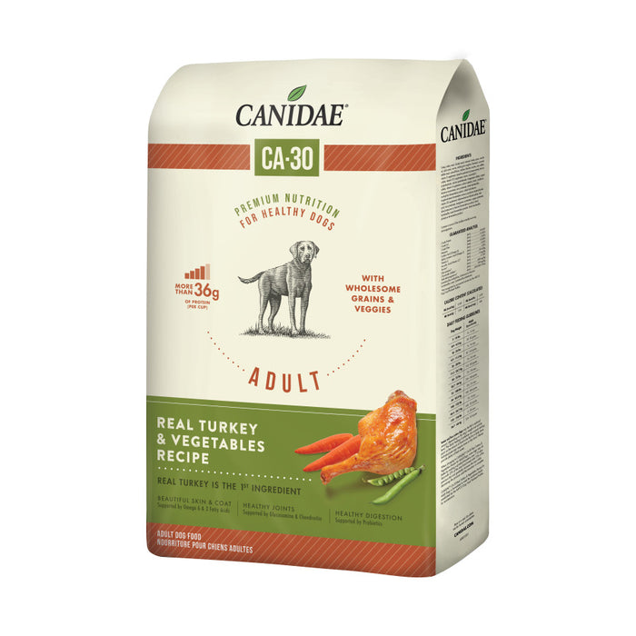 CANIDAE CA-30 Dry Dog Food Real Turkey, Peas & Carrots, 1ea/25 lb