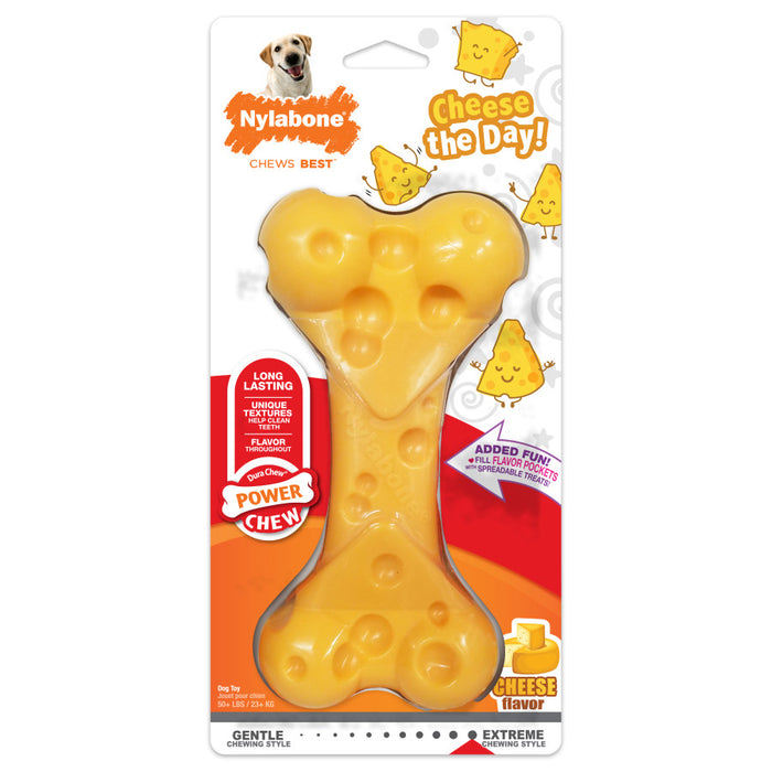 Nylabone Power Chew Cheese Dog Toy 1ea/XL - 50+ lb