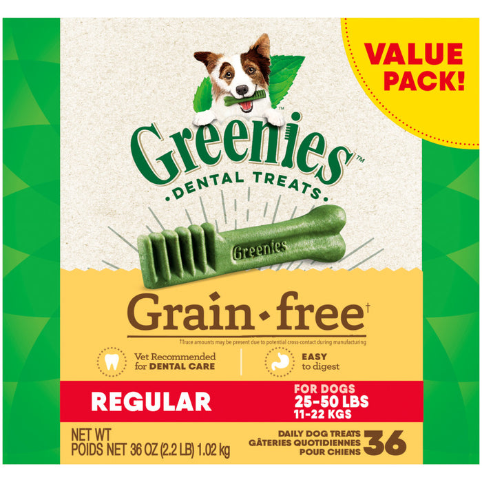 Greenies Grain Free Dog Dental Treats Original, 1ea/36 oz, 36 ct, Regular