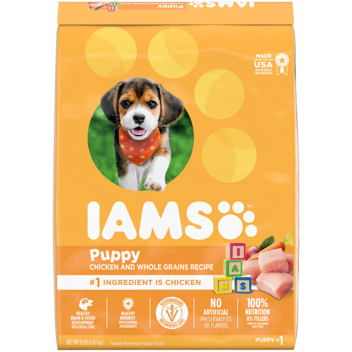 IAMS Smart Puppy Dry Dog Food Real Chicken, 1ea/15 lb