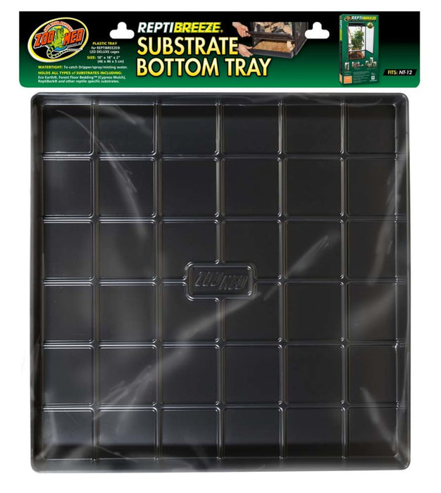 Zoo Med ReptiBreeze Substrate Bottom Tray Black, 1ea/18 In X 18 in