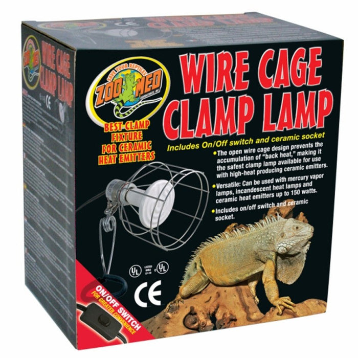 Zoo Med Wire Cage Clamp Lamp Silver, 1ea