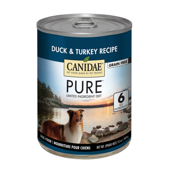 CANIDAE PURE Grain-Free Wet Dog Food Sky Formula w/Duck & Turkey, 12ea/13 oz